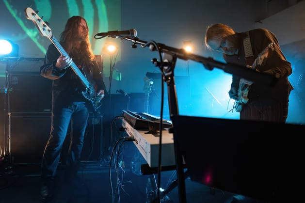 Motorpsycho live in Bergen, Norway Bergen, Norway. 12th, March 2026. The Norwegian psychedelic rock band Motorpsycho performs a live concert at Landmark in Bergen. Here vocalist and bass player Bent Saether is seen live on stage with guitarist Reine Fiske. Norway, Bergen  Copyright: xGonzalesxPhoto JarlexH.xMoex