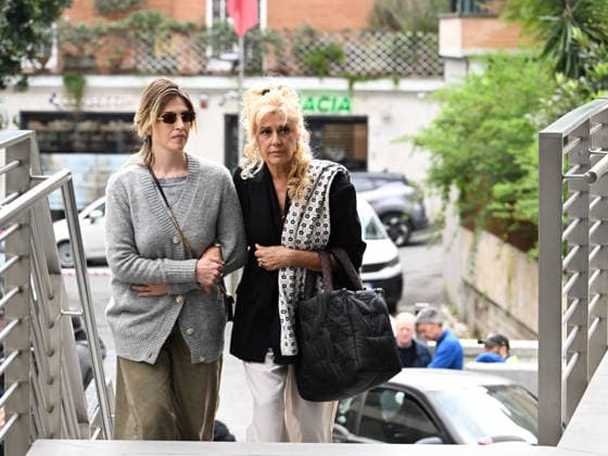 Rome, chapel of rest for Enrica Bonaccorti at the Ars BioMedica clinic. Pictured: Maria Teresa Ruta with her daughter Guenda Goria.  Copyright: xMaurizioxD Avanzox xipa-agency.netx xMaurizioxDxAvanzox IPA_Agency_IPA72809891