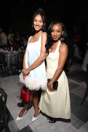 LOS ANGELES, CA - MARCH 12: Greta Onieogou and Alexis Chikaeze at the 2026 ESSENCE Black Women In Hollywood Awards at Fairmont Century Plaza on March 12, 2026 in Los Angeles, California. Copyright: xWalikxGoshornx