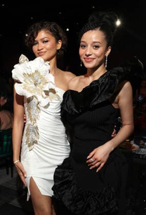LOS ANGELES, CA - MARCH 12: Zendaya and Chase Infiniti at the 2026 ESSENCE Black Women In Hollywood Awards at Fairmont Century Plaza on March 12, 2026 in Los Angeles, California. Copyright: xWalikxGoshornx