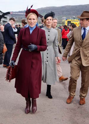 . 13 03 2026. Cheltenham, United Kingdom. Zara and Mike Tindall and Peter Phillips and Harriet Sperling arriving for the Cheltenham Gold Cup on the final day of the Cheltenham Festival, United Kingdom.  xi-Imagesx IIM-26632-0006