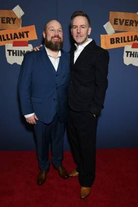 Jonny Donahoe, Duncan Macmillan at arrivals for EVERY BRILLIANT THING Opening Night On Broadway, The Hudson Theatre, New York, NY, March 12, 2026. Photo By: Quoin Pics Everett Collection EVERY BRILLIANT THING Opening Night On Broadway PUBLICATIONXNOTxINxCANxCHNxFRAxITAxJPNxNORxPOLxRUSxESPxUKxUSA