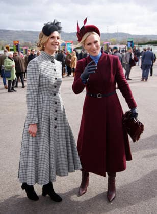 . 13 03 2026. Cheltenham, United Kingdom. Harriet Sperling and Zara Phillips arriving for the Cheltenham Gold Cup on the final day of the Cheltenham Festival, United Kingdom.  xi-Imagesx IIM-26632-0011