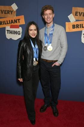 Evan Bates, Madison Chock at arrivals for EVERY BRILLIANT THING Opening Night On Broadway, The Hudson Theatre, New York, NY, March 12, 2026. Photo By: Quoin Pics Everett Collection EVERY BRILLIANT THING Opening Night On Broadway PUBLICATIONXNOTxINxCANxCHNxFRAxITAxJPNxNORxPOLxRUSxESPxUKxUSA