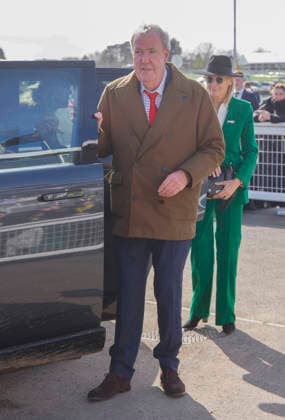 . 13 03 2026. Cheltenham, United Kingdom. Jeremy Clarkson arriving for the Cheltenham Gold Cup on the final day of the Cheltenham Festival, United Kingdom.  xi-Imagesx IIM-26632-0028
