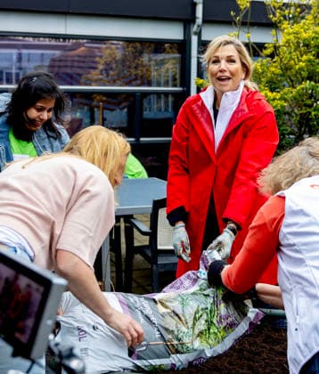 13-03-2026 Hoofddorp Queen Maxima voluntering at a residential care facility Bornholm in Hoofddorp during NLDoet. Â  Copyright: xPPEx