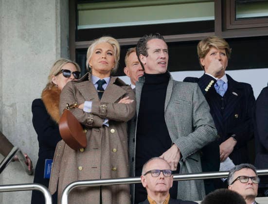 . 13 03 2026. Cheltenham, United Kingdom. Hannah Waddingham watches the racing on the final day of the Cheltenham Festival, United Kingdom.  xi-Imagesx IIM-26632-0036