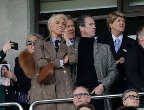 . 13 03 2026. Cheltenham, United Kingdom. Hannah Waddingham watches the racing on the final day of the Cheltenham Festival, United Kingdom.  xi-Imagesx IIM-26632-0038