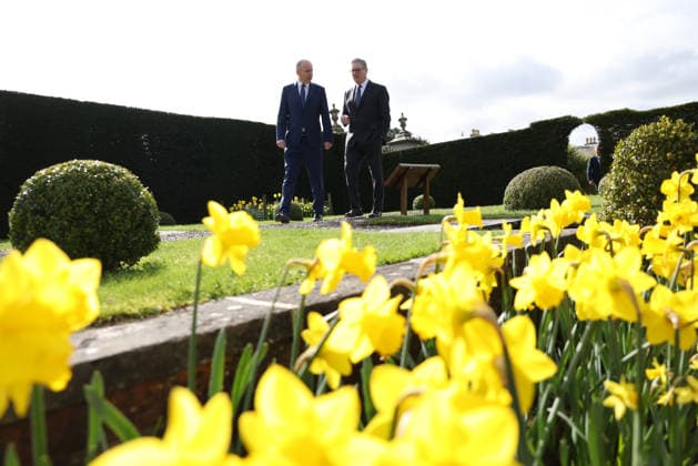 Prime Minister Keir Starmer attends UK-Ireland Summit 13 03 2026. Cork, Ireland. Prime Minister Keir Starmer walks in the garden with Micheal Martin, Taoiseach., Credit:Ben Perry Avalon Ireland, Cork, 10 Downing Street  Copyright: xBenxPerryx xAvalonx 1082600223