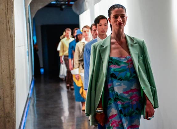 March 13, 2026, Madrid, Madrid, SPAIN: Mirto showcases its unpublished SpringÃ¢â‚¬Summer 2026 collection during Madrid es Moda in Madrid. The proposal connects the feminine and masculine universes through a shared aesthetic sensibility, defined by precise tailoring, harmonious color palettes, and high-quality fabrics that express timeless elegance. Madrid SPAIN - ZUMAz108 20260313_znp_z108_011 Copyright: xRichardxZubelzux