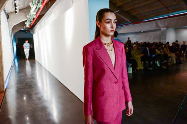March 13, 2026, Madrid, Madrid, SPAIN: Mirto showcases its unpublished SpringÃ¢â‚¬Summer 2026 collection during Madrid es Moda in Madrid. The proposal connects the feminine and masculine universes through a shared aesthetic sensibility, defined by precise tailoring, harmonious color palettes, and high-quality fabrics that express timeless elegance. Madrid SPAIN - ZUMAz108 20260313_znp_z108_038 Copyright: xRichardxZubelzux