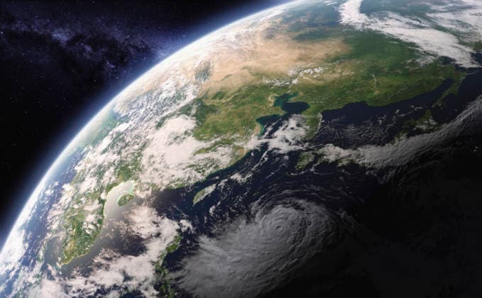 Digital manipuliertes Bild des Ostchinesischen und Südchinesischen Meeres aus dem All *** Digitally manipulated image of the East China Sea and South China Sea from space  Copyright: xIanxCumingx 11990174 RECORD DATE NOT STATED