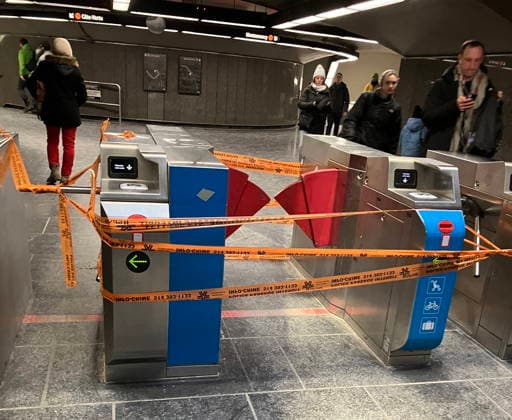 March 13, 2026, Montreal, Pq, CANADA: Montreal police established a large crime scene near Laurier Metro where a convenience store clerk was killed inside his store, in Montreal on Thursday, March 12, 2026, Montreal CANADA  - ZUMAc35_ 20260313_zaf_c35_058 Copyright: xMikexDexSouzax