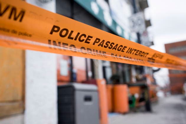 March 13, 2026, Montreal, Pq, CANADA: Police tape is seen outside a convenience store where a man was killed the day before, in Montreal on Friday, March 13, 2026. Montreal CANADA  - ZUMAc35_ 20260313_zaf_c35_094 Copyright: xChristopherxKatsarovx
