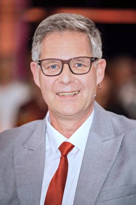 MDR - Riverboat. Straßenbahn-Weltmeister Thomas Langkopf anläßlich der Aufzeichnung der MDR - Talkshow Riverboat am 13.03.2026 in der Mediacity Leipzig. 20260313SFL0038