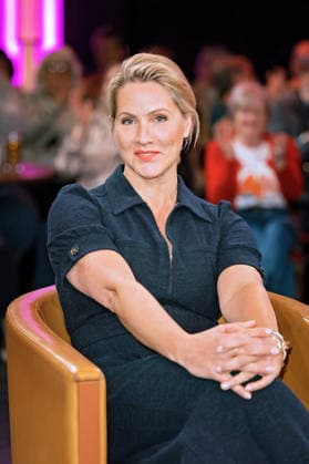MDR - Riverboat. Moderatorin Judith Rakers anläßlich der Aufzeichnung der MDR - Talkshow Riverboat am 13.03.2026 in der Mediacity Leipzig. 20260313SFL0029