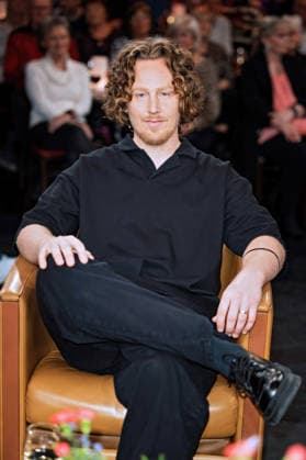 MDR - Riverboat. Sänger Michael Schulte anläßlich der Aufzeichnung der MDR - Talkshow Riverboat am 13.03.2026 in der Mediacity Leipzig. 20260313SFL0022