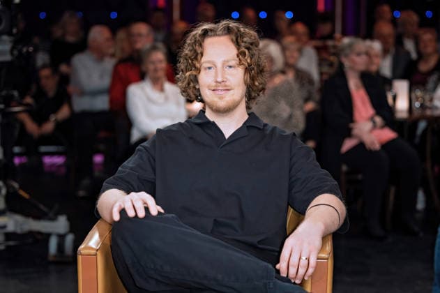 MDR - Riverboat. Sänger Michael Schulte anläßlich der Aufzeichnung der MDR - Talkshow Riverboat am 13.03.2026 in der Mediacity Leipzig. 20260313SFL0023