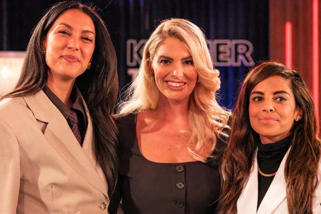 Kölner Treff am 06. Februar 2026. Von links nach rechts: Model und Fernsehmoderatorin Rebecca Mir, Curvy-Model und Moderatorin Angelina Kirsch sowie die Schauspielerin und Moderatorin Collien Fernandes. Susan Link und Micky Beisenherz sind neugierig und befragen ihre Gäste auf ihre ganz eigene Art mit wie immer spannenden Gesprächen. Köln Nordrhein-Westfalen Deutschland