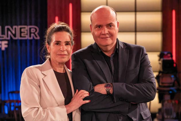 Kölner Treff am 06. Februar 2026. Im Bild die Journalistin Dagmar Rosenfeld mit dem Journalisten und Autor Robin Alexander. Beide betreiben zusammen den Podcast Machtwechsel . Susan Link und Micky Beisenherz sind neugierig und befragen ihre Gäste auf ihre ganz eigene Art mit wie immer spannenden Gesprächen. Köln Nordrhein-Westfalen Deutschland