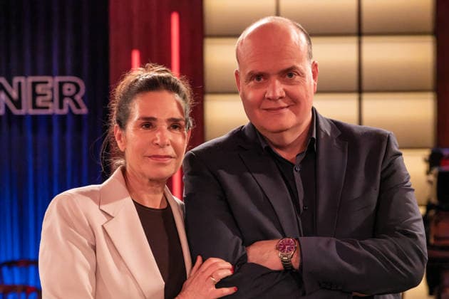Kölner Treff am 06. Februar 2026. Im Bild die Journalistin Dagmar Rosenfeld mit dem Journalisten und Autor Robin Alexander. Beide betreiben zusammen den Podcast Machtwechsel . Susan Link und Micky Beisenherz sind neugierig und befragen ihre Gäste auf ihre ganz eigene Art mit wie immer spannenden Gesprächen. Köln Nordrhein-Westfalen Deutschland