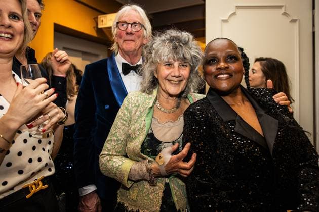 AMSTERDAM - Guests at the party for the 75th Book Ball at the International Theatre Amsterdam (ITA). The annual event, primarily attended by authors, kicks off Book Week. DINGENA MOL ANP netherlands out - belgium out  Copyright: xx x553263590x originalFilename: 553263590.jpg