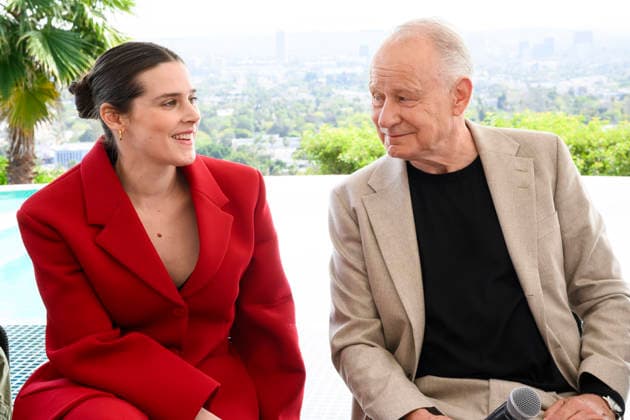LOS ANGELES, USA 20260313 Sentimental Value actors Inga Ibsdotter Lilleaas and Stellan Skarsgard in LA Stellan is nominated for an Oscar for his role in the movie Sentimental Value LOS ANGELES USA x10060x  Copyright: xHenrikxMontgomery TTx STELLAN SKARSGARD j_xQX9BBXjc