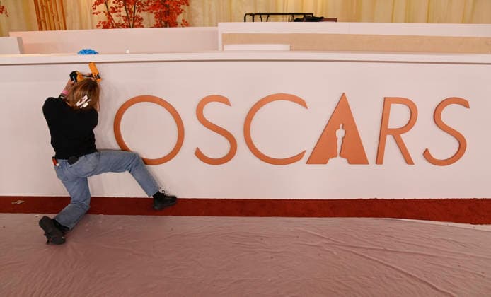Preparations for the 98th annual Academy Awards are underway in the Hollywood section of Los Angeles on Friday, March 13, 2026. Conan O Brien will host the Oscars for the second consecutive year, airing live on March 15 on ABC.  LAP2026031305 JIMxRUYMEN