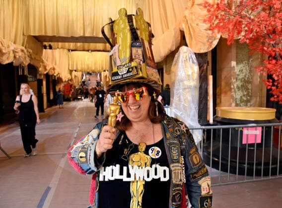 Viviane Robinson uses as preparations for the 98th annual Academy Awards are underway in the Hollywood section of Los Angeles on Friday, March 13, 2026. Conan O Brien will host the Oscars for the second consecutive year, airing live on March 15 on ABC.  LAP2026031314 JIMxRUYMEN