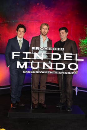 March 13, 2026, Mexico City, Ciudad de Mexico, Mexico: Director Phil Lord, Actor Ryan Gosling and Director Christopher Miller pose for photos during the Project Hail Mary Photocall at Papalote Museo del NioÂ±o. on March 13, 2026 in Mexico City, Mexico. Mexico City Mexico - ZUMAe321 20260313_zea_e321_017 Copyright: xYamakxPereax