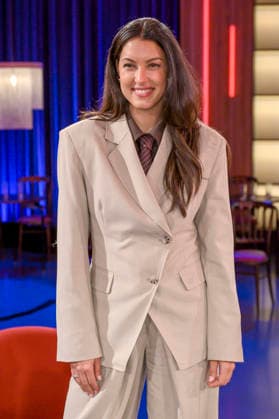 Rebecca Mir bei der Aufzeichnung der WDR-Talkshow Kölner Treff im WDR Studio BS 3. Köln, 13.03.2026