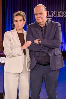Dagmar Rosenfeld und Robin Alexander bei der Aufzeichnung der WDR-Talkshow Kölner Treff im WDR Studio BS 3. Köln, 13.03.2026