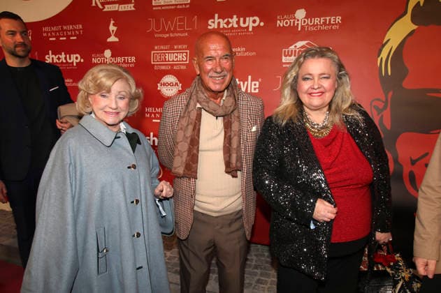 Margot Hellwig, Otto Retzer und Anita Hegerland bei der Premiere der RTL+ Dokuserie Heino - Karamba, Karacho, Kult! im Filmtheater Kitzbühel. Kitzbühel, 13.03.2026
