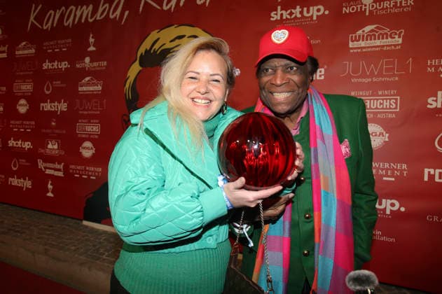 Roberto Blanco mit Ehefrau Luzandra Strassburg bei der Premiere der RTL+ Dokuserie Heino - Karamba, Karacho, Kult! im Filmtheater Kitzbühel. Kitzbühel, 13.03.2026