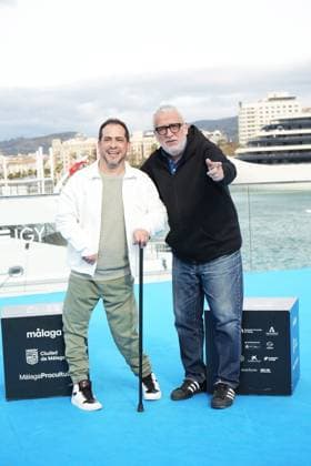El Langui and Leo Harlem at photocall film La Familia Beneton +2 during the 29 edition of Malaga Film Festival in Malaga on Saturday, 14 March 2026. Cordon Press 