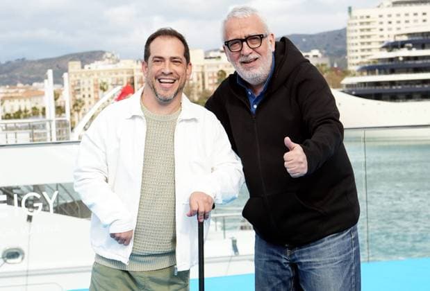 El Langui and Leo Harlem at photocall film La Familia Beneton +2 during the 29 edition of Malaga Film Festival in Malaga on Saturday, 14 March 2026. Cordon Press 