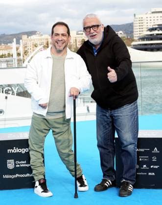 El Langui and Leo Harlem at photocall film La Familia Beneton +2 during the 29 edition of Malaga Film Festival in Malaga on Saturday, 14 March 2026. Cordon Press 
