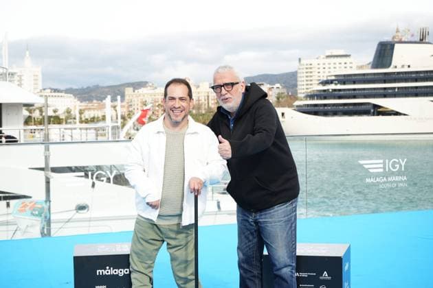 El Langui and Leo Harlem at photocall film La Familia Beneton +2 during the 29 edition of Malaga Film Festival in Malaga on Saturday, 14 March 2026. Cordon Press 