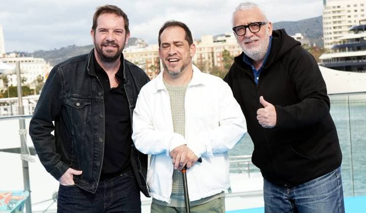 El Langui, Joaquin Mazon and Leo Harlem at photocall film La Familia Beneton +2 during the 29 edition of Malaga Film Festival in Malaga on Saturday, 14 March 2026. Cordon Press 