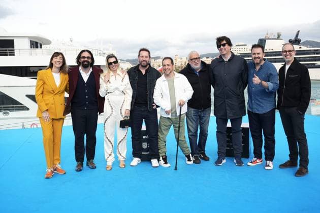 El Langui, Joaquin Mazon and Leo Harlem at photocall film La Familia Beneton +2 during the 29 edition of Malaga Film Festival in Malaga on Saturday, 14 March 2026. Cordon Press 