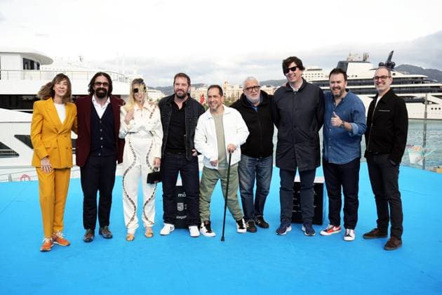 El Langui, Joaquin Mazon and Leo Harlem at photocall film La Familia Beneton +2 during the 29 edition of Malaga Film Festival in Malaga on Saturday, 14 March 2026. Cordon Press 