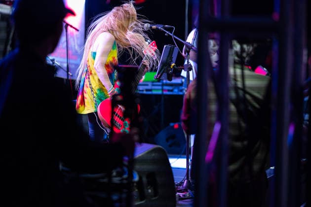 March 13, 2026: The band Gokumon is a three-piece band formed in Japan in 2004. Junko on guitar performing at the SXSW Music Festival, Downright Austin Global Stage at Downright Austin Backyard. Austin, Texas. CSM Austin United States of America - ZUMAc04_ 20260313_faf_c04_008 Copyright: xMarioxCantux