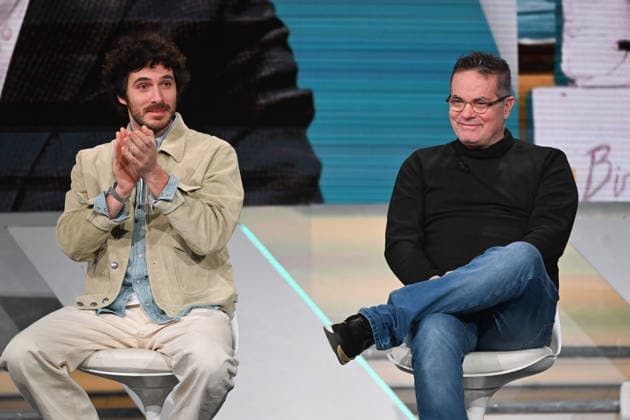 Milan, TV TALK - RAI 3 television broadcast. Pictured: Klaus Davi, Pierpaolo Spollon  Copyright: xSimonaxChiocciax xipa-agency.netx xFotosickix IPA_Agency_IPA72868002