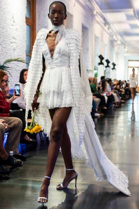 Adlib Ibiza - MadridEsModa Fashion Week Madrid - 14 Mar 2026 A model walks the runway wearing a design by Adlib Ibiza during the MadridEsModa Fashion Week de at Madrid Arena. Madrid Spain Copyright: xAtilanoxGarciax xSOPAxImagesx photos08369