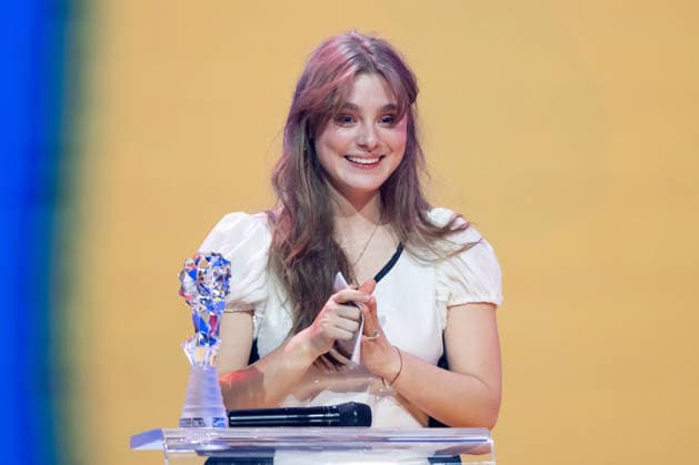 Czech Film and Television Academy (CFTA) presents Czech Lion annual film awards at the 33rd annual ceremony in Congress Centre Prague, on March 14, 2026. The award for Best Actress in a Leading Role went to Katerina Falbrova for her film The Broken Voices. (CTKxPhoto OndrejxDeml) CTKPhotoP2026031406902  CTKPhotoP2026031406902