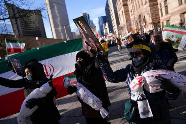 Al-Quds Day Rally in Toronto TORONTO, CANADA - MARCH 14 : People take part in a Al-Quds Day rally in Toronto, Ontario, Canada on March 14, 2026. Demonstrators carrying Palestinian and Iranian flags gathered near US Consulate General to protest Israel and the United States attacks on Iran and Lebanon, and marched in downtown Toronto. Mert Alper Dervis Anadolu Toronto Canada. Editorial use only. Please get in touch for any other usage.  Copyright: x2026xAnadoluxMertxAlperxDervisx