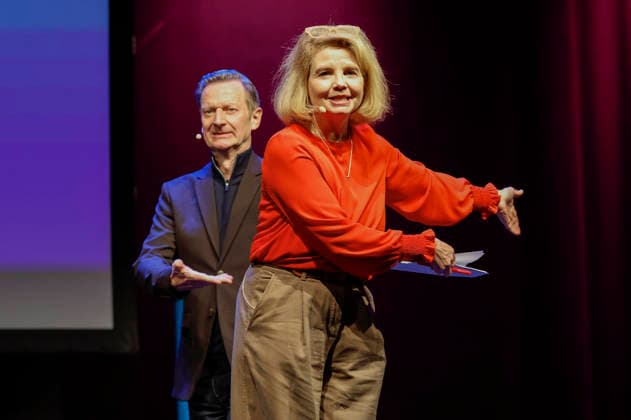 Michael Kessler und Annette Frier bei der lit.Cologne 2026 Veranstaltung Ohne uns geht nix! Remix 7 rettet mit Annette Frier und Michael Kessler die Demokratie in der Stadthalle Köln. Köln, 14.03.2026