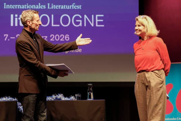 Michael Kessler und Annette Frier bei der lit.Cologne 2026 Veranstaltung Ohne uns geht nix! Remix 7 rettet mit Annette Frier und Michael Kessler die Demokratie in der Stadthalle Köln. Köln, 14.03.2026