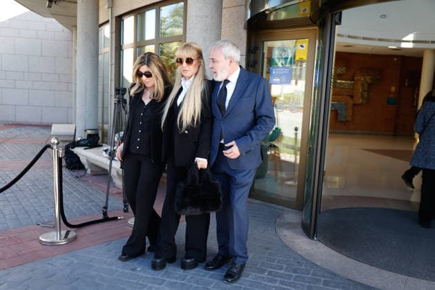 Family and friends bid farewell to Gemma Cuervo Natalia, Fernando and Cayetana Guillén Cuervo at the Parcesa La Paz Funeral Home in Tres Cantos, to say the last goodbye to Gemma Cuervo, on March 15, 2026, in Tres Cantos, Madrid Spain GEMMA CUERVO TANATORIO LA PAZ DE TRES CANTOS FAMOSOSOS Antonio Gutié Madrid Madrid Madrid Spain  Copyright: xAntonioxGutiÃ rrezx 7367050