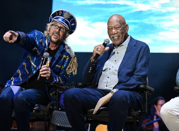 BOCA RATON - MARCH 14: Morgan Freeman s Symphonic Blues Experience performs during Beatles On The Beach at The Mizner Park Amphitheatre on March 14, 2026 in Boca Raton, Florida. Copyright: xmpi04x